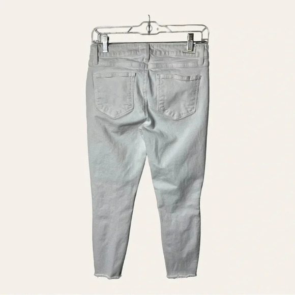 PAIGE VERDUGO CROP WHITE DENIM JEANS RAW HEM SIZE 29 - Picture 10 of 15
